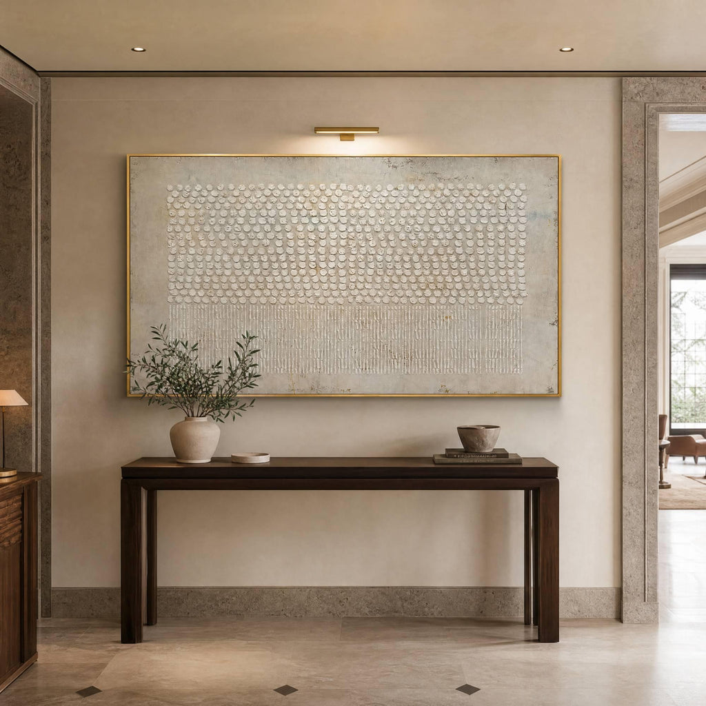 Blooms in Relief: Textured Abstract Canvas Wall Art (副本2)
