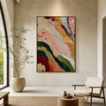 Blooms in Relief: Textured Abstract Canvas Wall Art (副本3) (副本)
