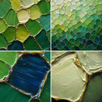 Blooms in Relief: Textured Abstract Canvas Wall Art (副本1)