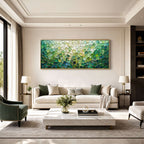 Blooms in Relief: Textured Abstract Canvas Wall Art (副本1)