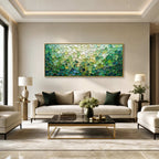 Blooms in Relief: Textured Abstract Canvas Wall Art (副本1)