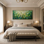 Blooms in Relief: Textured Abstract Canvas Wall Art (副本1)