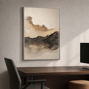 Wabi-Sabi Landscape Wall Art displayed in a refined office.