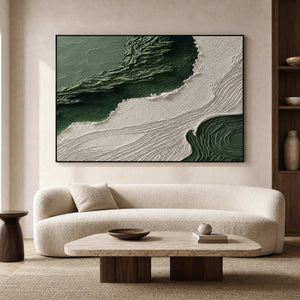 Textured Abstract Wall Art displayed in a refined living room.