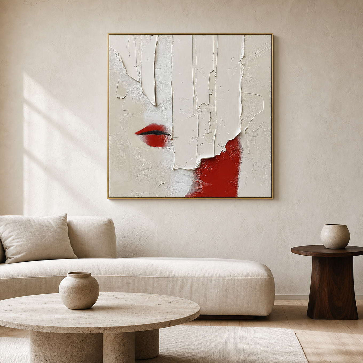 Modern Figurative Wall Art displayed in a refined living room.