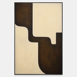 Ivory Moves Through Umber minimalist abstract wall art