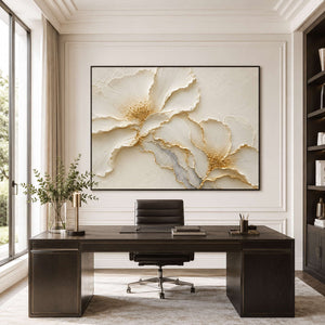 Elegant floral canvas for a modern office.