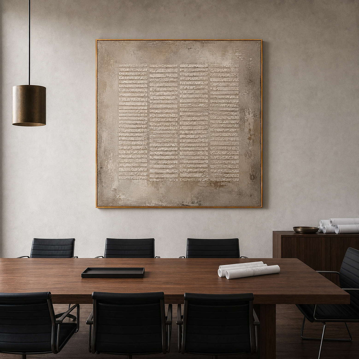 Wabi Sabi Wall Art displayed in a refined contemporary office.