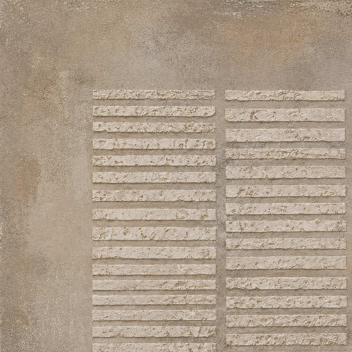 Close-up of the artwork’s raised hand-painted texture and layered color.