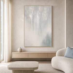 Textured Abstract Wall Art displayed in a refined living room.