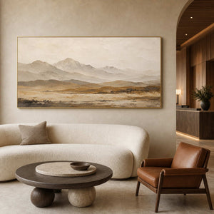 Neutral Landscape Wall Art displayed in a refined hospitality lounge 2.