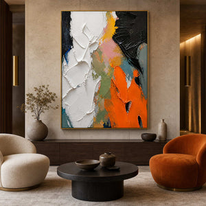 Textured Abstract Wall Art displayed in a refined hospitality lounge 2.