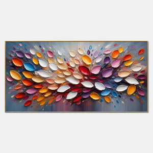 Hand-painted textured abstract wall art with multicolor, pink & blush, and warm tones tones.
