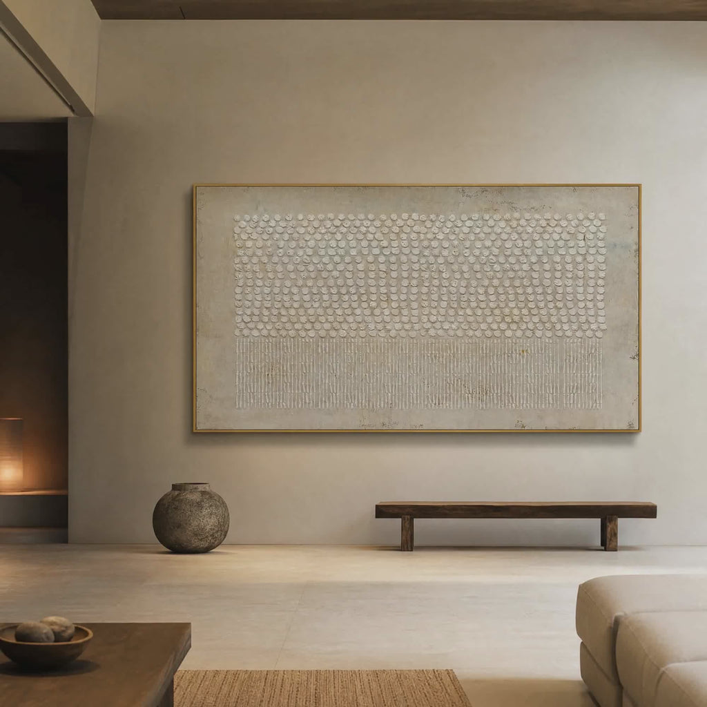 Blooms in Relief: Textured Abstract Canvas Wall Art (副本2)