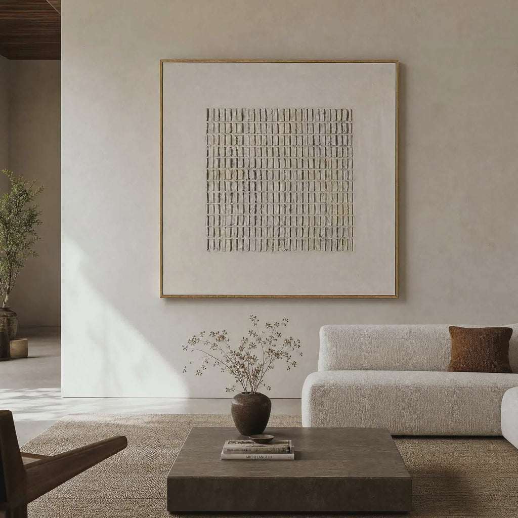 Blooms in Relief: Textured Abstract Canvas Wall Art (副本3)