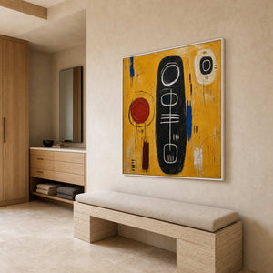 Modern Abstract Wall Art displayed in a refined spa reception.