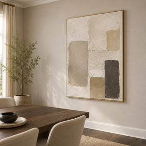 Minimalist neutral canvas for a modern office.