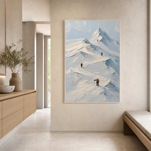 Mountain Wall Art displayed in a refined bathroom.
