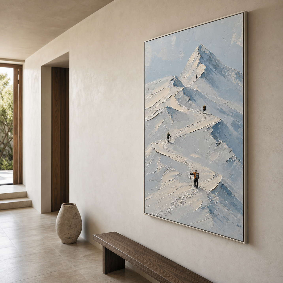 Mountain Wall Art displayed in a refined entryway.