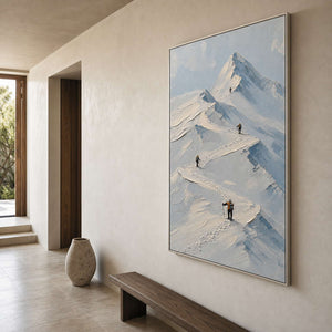 Mountain Wall Art displayed in a refined entryway.