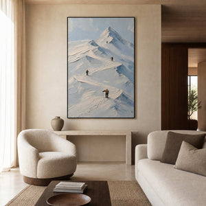 Mountain Wall Art displayed in a refined living room.