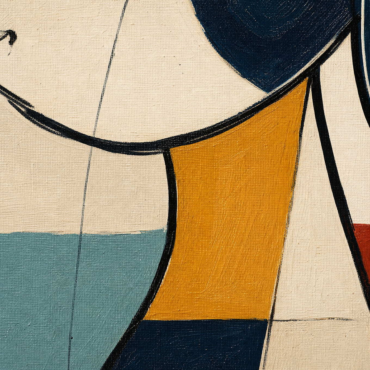 Close up of textured dog artwork with expressive layered brushwork.
