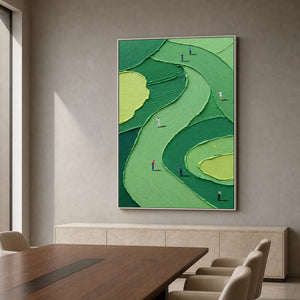 Modern Golf Wall Art displayed in a refined living room 2.