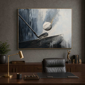 Modern Golf Wall Art displayed in a refined office.