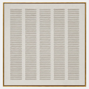 Hand-painted minimalist textured wall art with white and neutral tones.