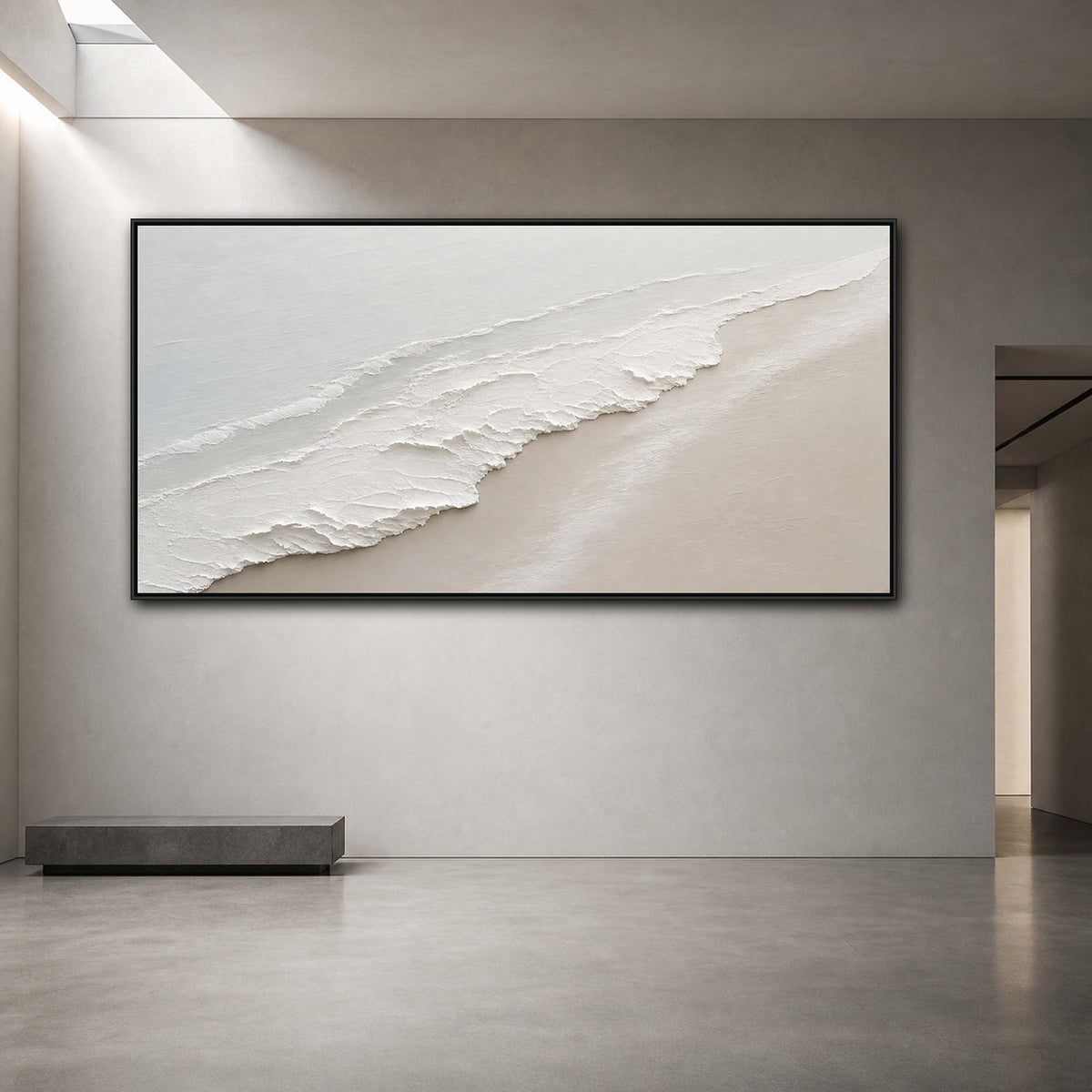 Minimalist Coastal Wall Art displayed in a refined modern interior.