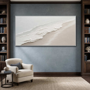 Minimalist Coastal Wall Art displayed in a refined office.