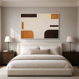 Two Corners Hold the Warmth in a restful white-framed bedroom