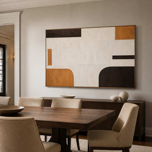 Two Corners Hold the Warmth in a wood-framed dining room