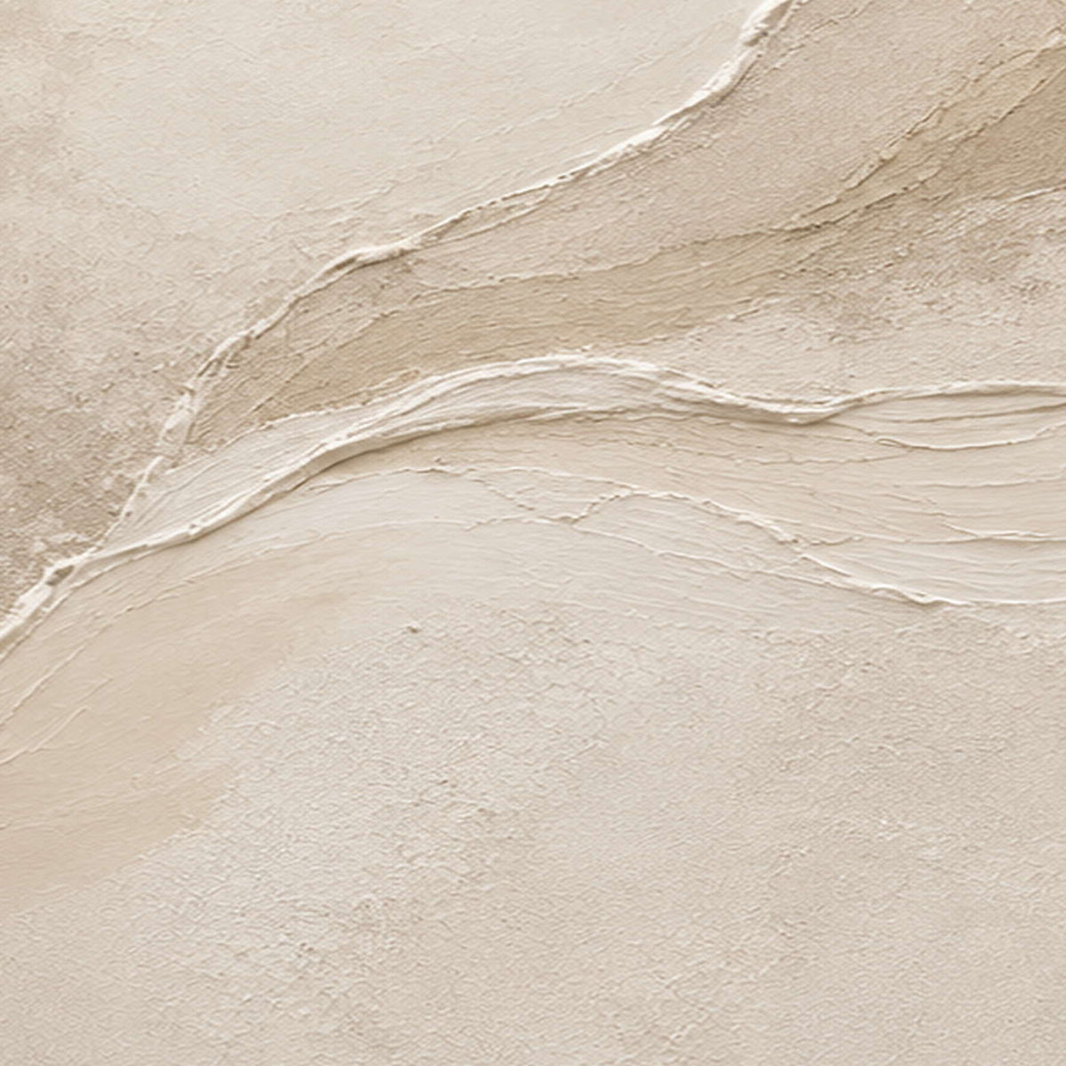 Close-up of raised hand-painted texture in neutral, white, and beige & cream.