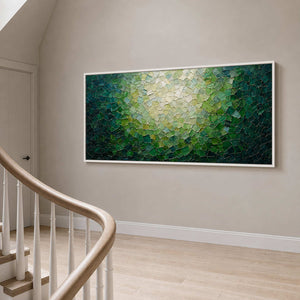 Textured Abstract Wall Art displayed in a refined entryway.
