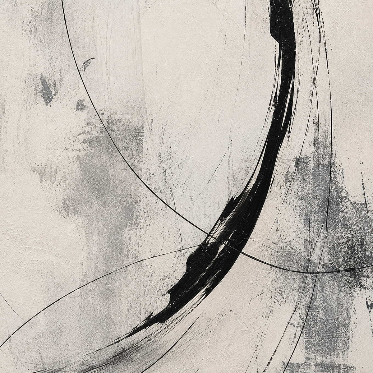 Close-up of raised hand-painted texture and layered surface details.