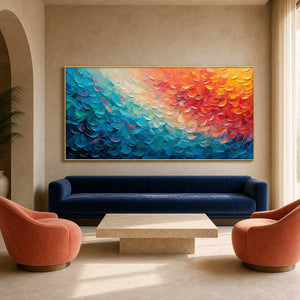 Textured Abstract Wall Art displayed in a refined hospitality lounge.