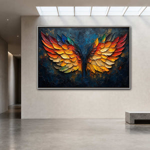 Textured Angel Wing Wall Art displayed in a refined modern interior.